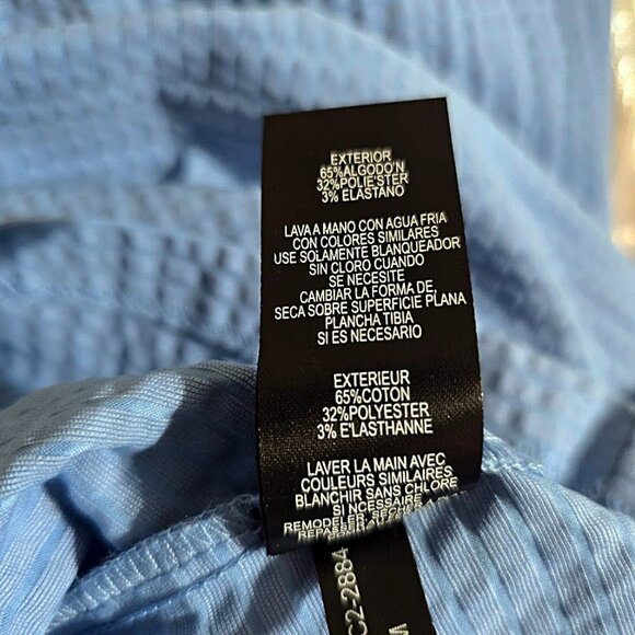 Nwt JH Blue Dress 10 Womens Ruffle Sleeve Feminine Casual Classic Preppy Shift - Picture 13 of 14